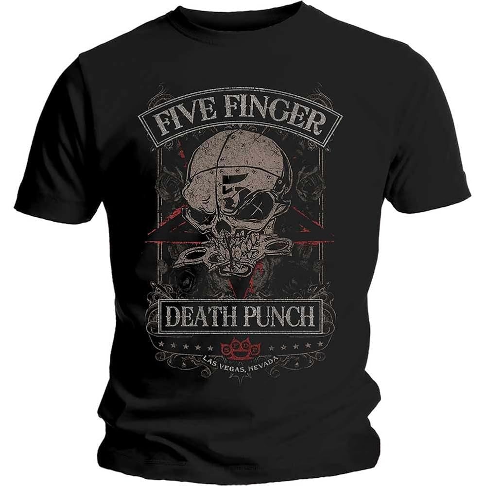 FIVE FINGER DEARH PUNCH Tシャツ　　バンドTシャツ Amazon.com: Five Finger Death Punch Men's Wanted Slim Fit T